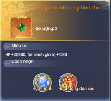 7 cấp thanh long thạch