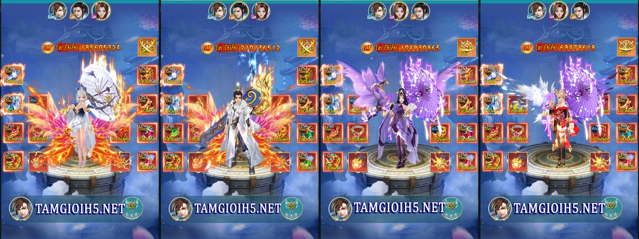 Các bộ ảo hóa nổi bật trong game Tam Giới H5