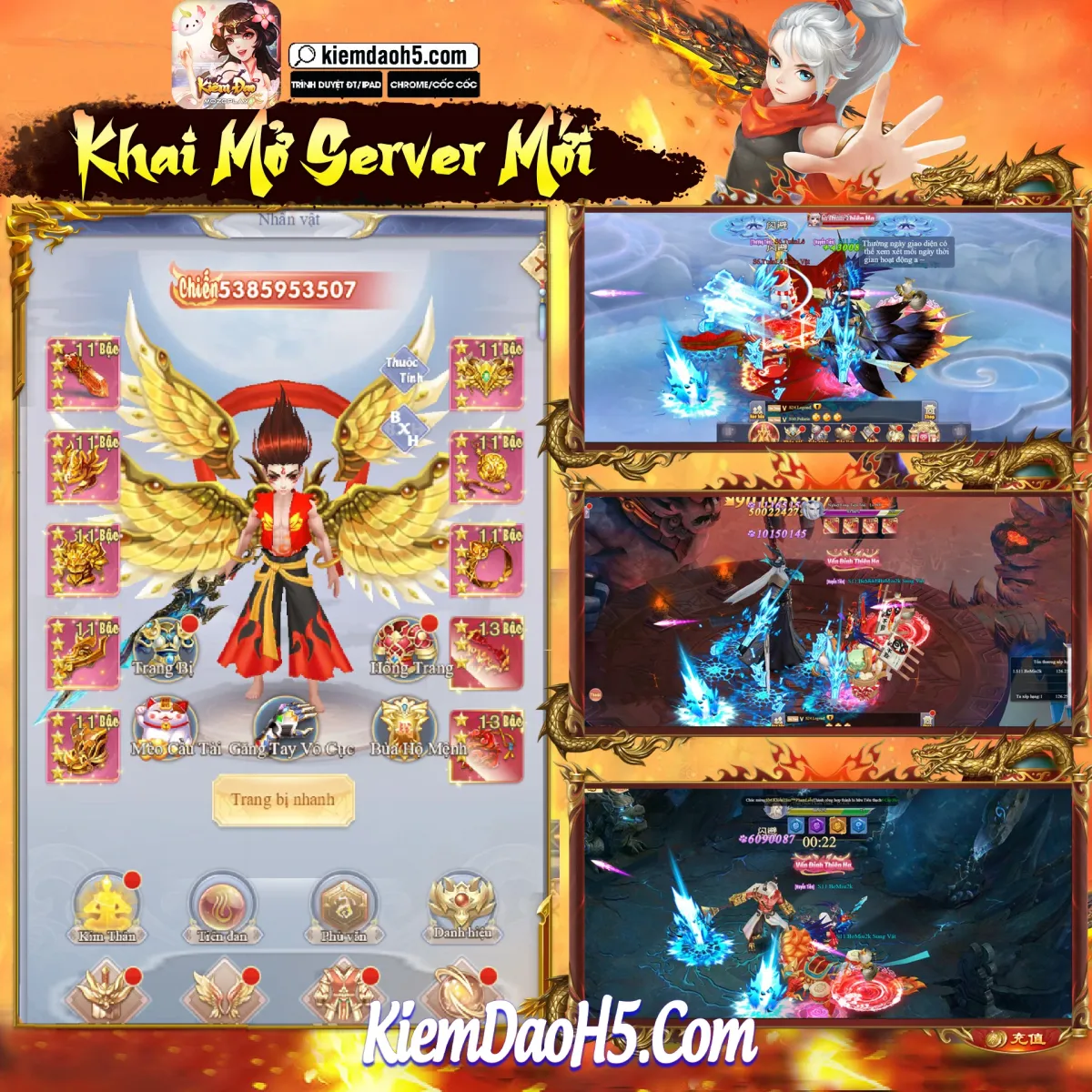 Khai Mở Server Mới S121 Game Kiếm Đạo H5